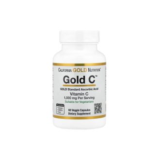 California Gold Nutrition Gold C – Gold Standard Ascorbic Acid Vitamin C – 1,000 mg per Serving 60 Veggie Capsules