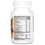 California Gold Nutrition Kids Chewables Multivitamin with Probiotics & Enzymes – Cherry, Grape, and Orange 60 Capsules