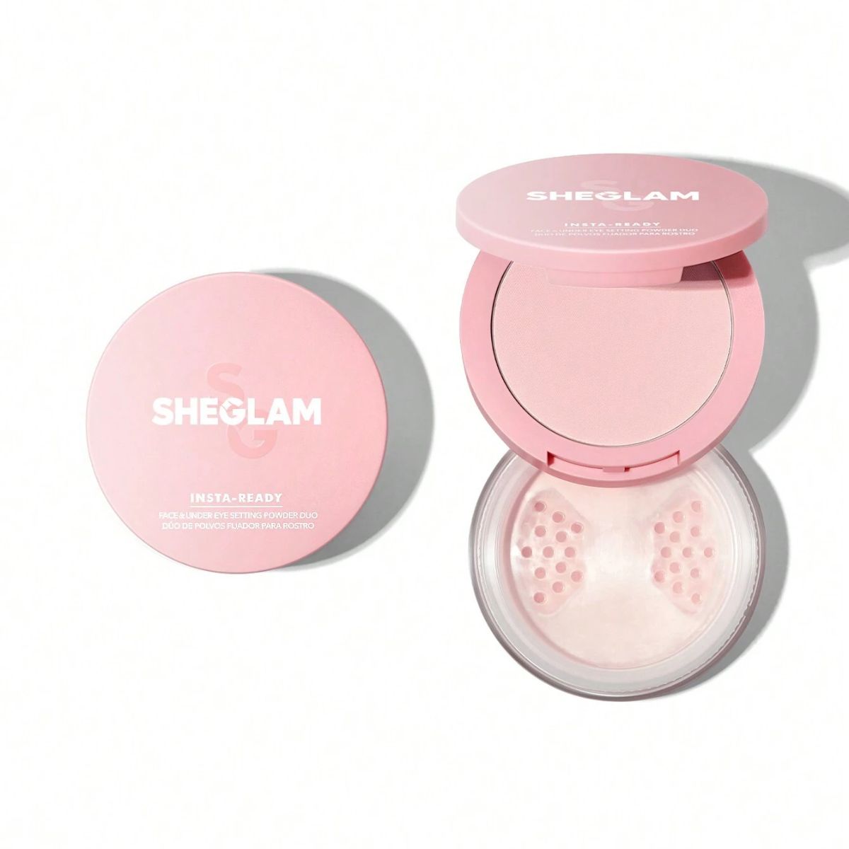 SHEGLAM Insta-Ready Face & Under Eye Setting Powder Duo – Bubblegum SHEGLAM Insta-Ready Face & Under Eye Setting Powder Duo – Bubblegum
