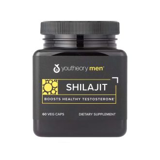 Youtheory Men Shilajit Boosts Healthy Testosterone 60 Veg Capsules