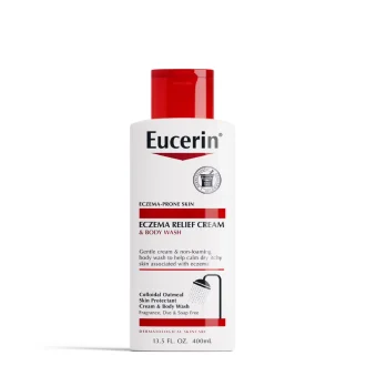 EUCERIN Eczema Relief Moisturizing Cream & Body Wash 400ml – Gentle Body Cleanser for Dry & Sensitive Skin