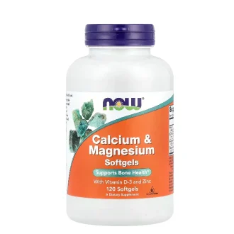 NOW Calcium & Magnesium Softgels – 120 Softgels